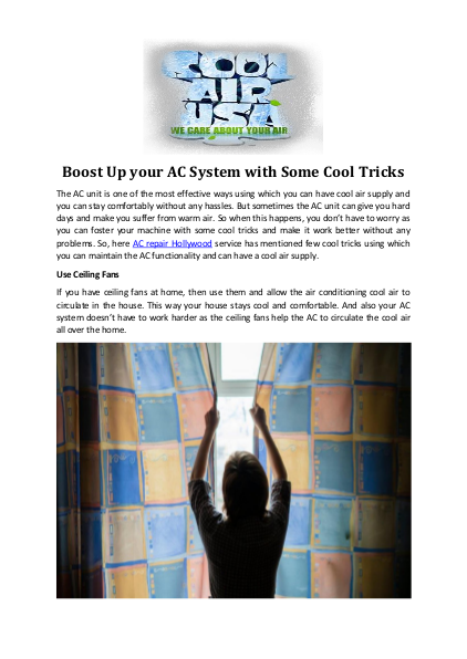 Boost Up your AC System with Some Cool Tricks