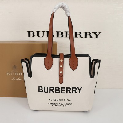 Burberry Medium Soft Cotton Canvas Belt Bag In Black