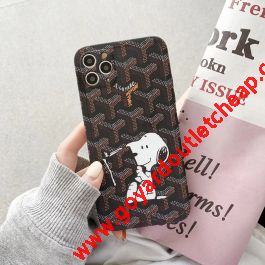 Goyard Goyardine Saint Louis X Reading Snoopy iPhone Case Black