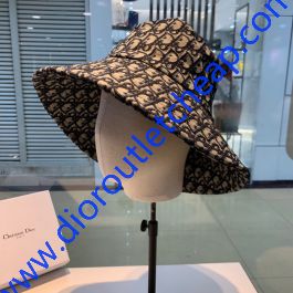 Dior Teddy Bucket Hat Oblique Cotton Blue