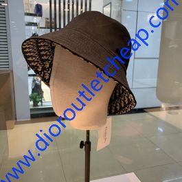Dior Teddy Bucket Hat Oblique Cotton Black