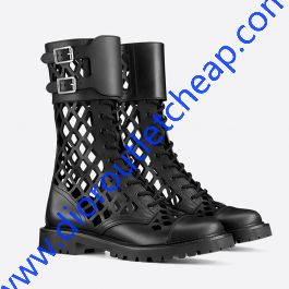 Dior D-Trap Ankle Boots Women Matte Calfskin Black