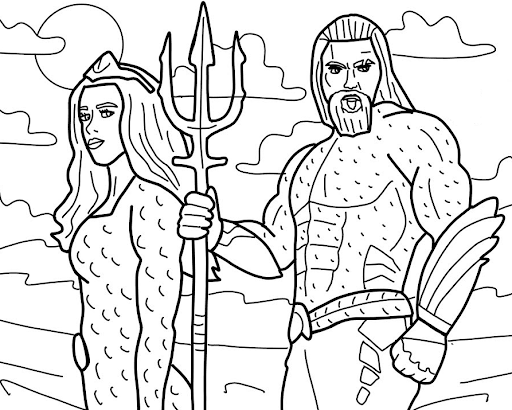Printable Aquaman and Naruto coloring pages for kids