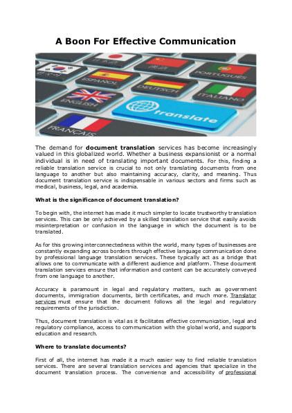 A Boon For Effective Communication