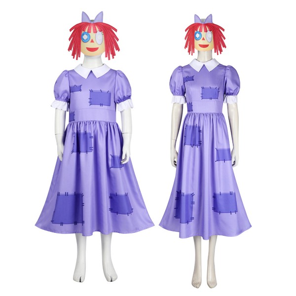 Ragatha Costume Anime The Amazing Digital Circus Cosplay Suit Adult Kids Dress - CCosplay.com